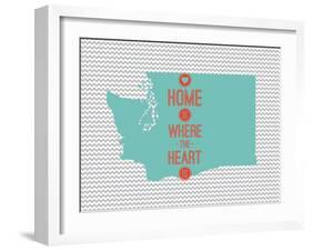 Home Is Where The Heart Is - Washington-null-Framed Art Print