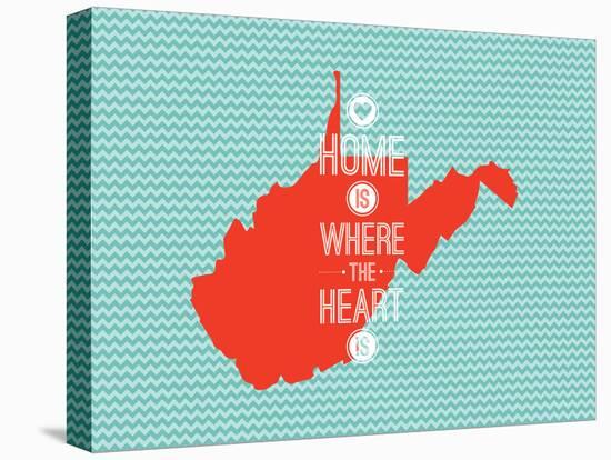 Home Is Where The Heart Is - West Virginia-null-Stretched Canvas