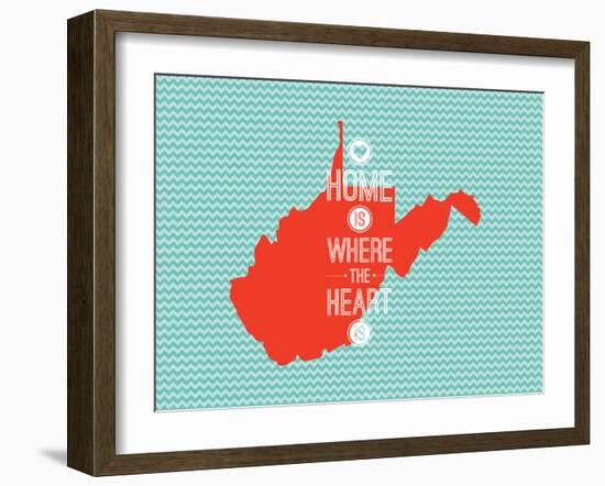 Home Is Where The Heart Is - West Virginia-null-Framed Art Print