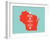 Home Is Where The Heart Is - Wisconsin-null-Framed Art Print
