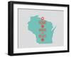 Home Is Where The Heart Is - Wisconsin-null-Framed Art Print