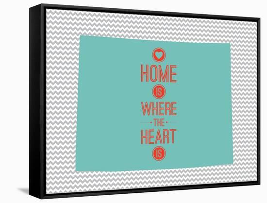 Home Is Where The Heart Is - Wyoming-null-Framed Stretched Canvas