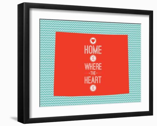 Home Is Where The Heart Is - Wyoming-null-Framed Art Print