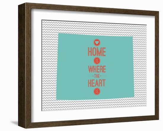 Home Is Where The Heart Is - Wyoming-null-Framed Art Print