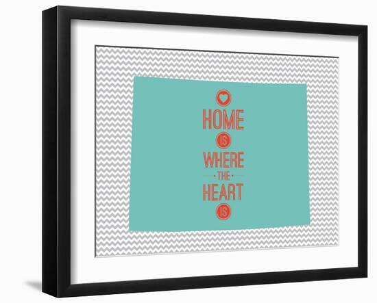 Home Is Where The Heart Is - Wyoming-null-Framed Art Print