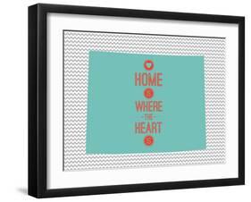 Home Is Where The Heart Is - Wyoming-null-Framed Art Print