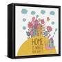 Home is Where You Heart Is-smilewithjul-Framed Stretched Canvas