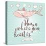 Home is Where Your Heart is - Stylish Concept Card in Vector-smilewithjul-Stretched Canvas
