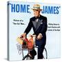 "Home, James" Retro Whiskey Advertisement, Gentleman on Bicycle-Piddix-Stretched Canvas