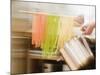 Home-Made Coloured Ribbon Pasta and Pasta Pan-null-Mounted Photographic Print