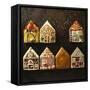 Home-Made Gingerbread in the Shape of Small Houses-null-Framed Stretched Canvas