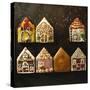 Home-Made Gingerbread in the Shape of Small Houses-null-Stretched Canvas