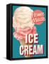 Home Made Ice Cream-Retroplanet-Framed Stretched Canvas