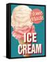Home Made Ice Cream-Retroplanet-Framed Stretched Canvas