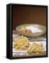 Home-made Ribbon Pasta and Ingredients-null-Framed Stretched Canvas