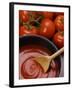 Home-Made Tomato Sauce in Pan and Fresh Tomatoes-Gustavo Andrade-Framed Photographic Print