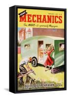 Home Mechanics, Holiday DIY Caravans Magazine, UK, 1950-null-Framed Stretched Canvas