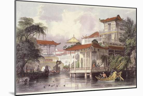 Home of a Chinese Merchant Near Canton-Thomas Allom-Mounted Giclee Print