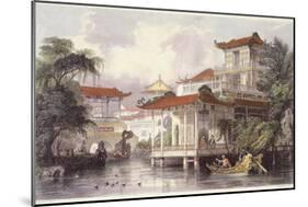 Home of a Chinese Merchant Near Canton-Thomas Allom-Mounted Giclee Print