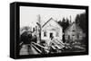 Home of Chief Ko-Teth Sha-Doc, Ketchikan, Alaska-Charles Clenton Page-Framed Stretched Canvas