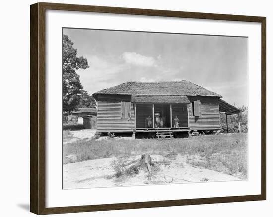 Home of cotton sharecropper Floyd Borroughs in Hale County, Alabama, c.1936-Walker Evans-Framed Photographic Print