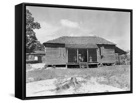 Home of cotton sharecropper Floyd Borroughs in Hale County, Alabama, c.1936-Walker Evans-Framed Stretched Canvas