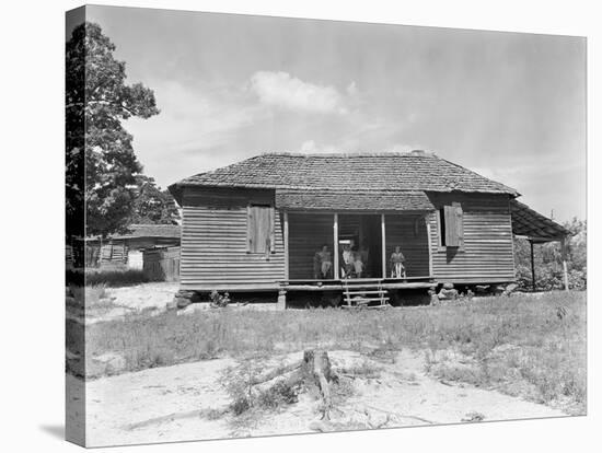 Home of cotton sharecropper Floyd Borroughs in Hale County, Alabama, c.1936-Walker Evans-Stretched Canvas