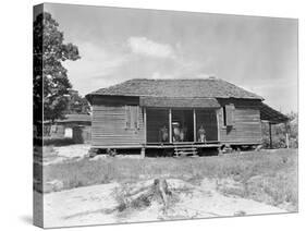 Home of cotton sharecropper Floyd Borroughs in Hale County, Alabama, c.1936-Walker Evans-Stretched Canvas