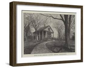 Home of John Greenleaf Whittier, Amesbury, Massachusetts-null-Framed Giclee Print