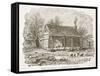 Home of Lincoln at Gentryville, Indiana, from a Book Pub. 1896-American School-Framed Stretched Canvas
