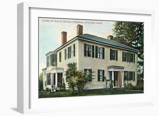 Home of Ralph Waldo Emerson, Concord-null-Framed Premium Giclee Print