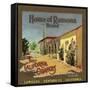 Home of Ramona Brand - Camulos, California - Citrus Crate Label-Lantern Press-Framed Stretched Canvas