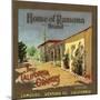 Home of Ramona Brand - Camulos, California - Citrus Crate Label-Lantern Press-Mounted Art Print