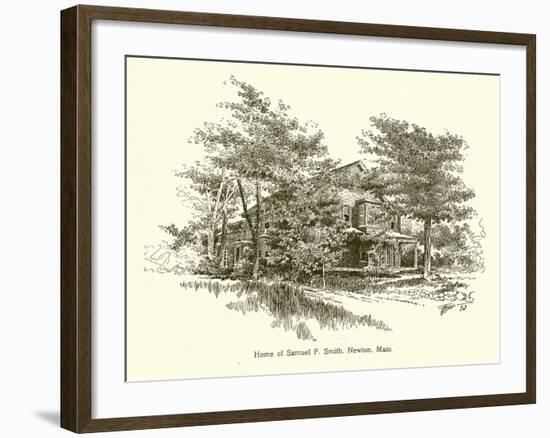 Home of Samuel F. Smith, Newton, Mass-null-Framed Giclee Print