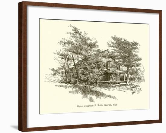 Home of Samuel F. Smith, Newton, Mass-null-Framed Giclee Print