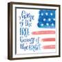 Home of the Brave-Imperfect Dust-Framed Art Print