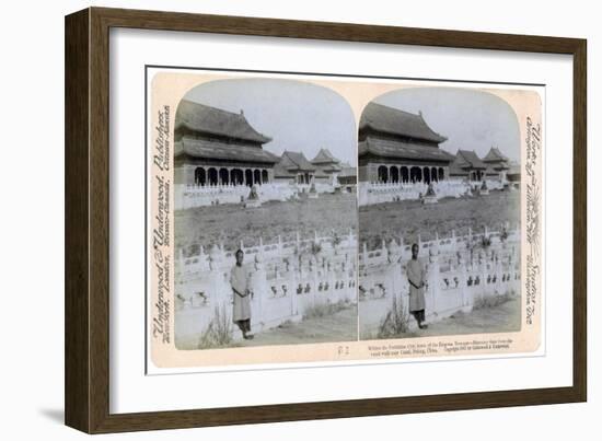 Home of the Empress Dowager, Peking, China, 1901-Underwood & Underwood-Framed Giclee Print