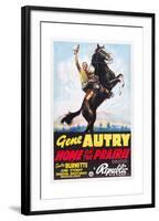 HOME ON THE PRAIRIE, Gene Autry, 1939.-null-Framed Premium Giclee Print