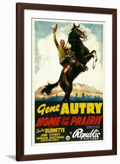 Home on the Prairie, Gene Autry, 1939-null-Framed Art Print