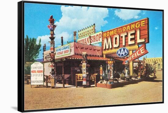 Home on the Range, Vintage Motel-null-Framed Stretched Canvas