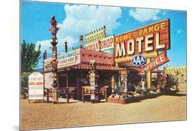 Home on the Range, Vintage Motel-null-Mounted Art Print