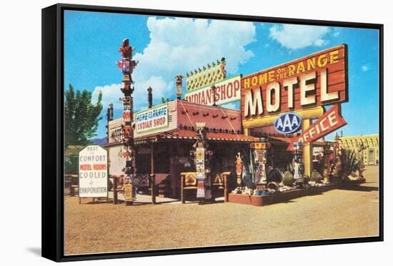 Home on the Range, Vintage Motel-null-Framed Stretched Canvas