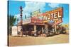 Home on the Range, Vintage Motel-null-Stretched Canvas