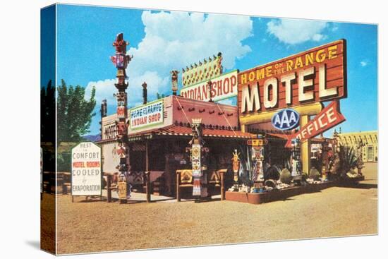 Home on the Range, Vintage Motel-null-Stretched Canvas