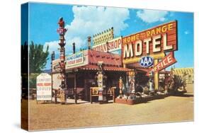 Home on the Range, Vintage Motel-null-Stretched Canvas