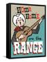 Home on the Range-Retroplanet-Framed Stretched Canvas