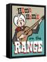 Home on the Range-Retroplanet-Framed Stretched Canvas