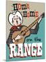 Home on the Range-Retroplanet-Mounted Giclee Print