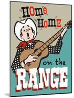 Home on the Range-Retroplanet-Mounted Giclee Print