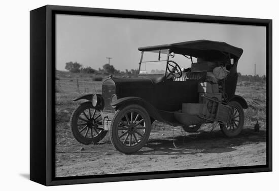 Home on Wheels for Migrants-Dorothea Lange-Framed Stretched Canvas